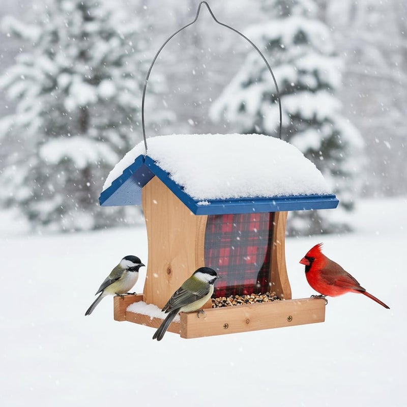 CEDAR ALPHA Ranch Hopper Bird Feeders for Outside Extra Thickness 13/16", Bird Feeder Kit for Adult to Build - Alaskan Red Cedar Wood Birdhouse Building with Hanging Cable, Paints and Brushes -Patented - Image 5